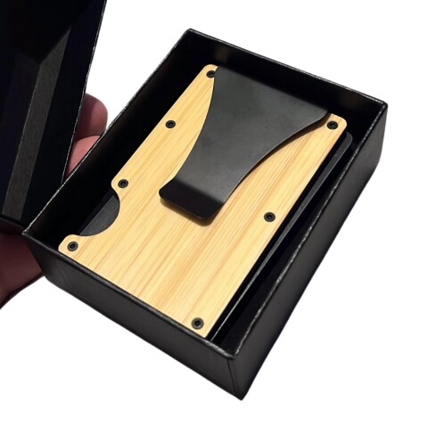 Billetera Tarjetero De Madera Billetera Tarjetero De Madera