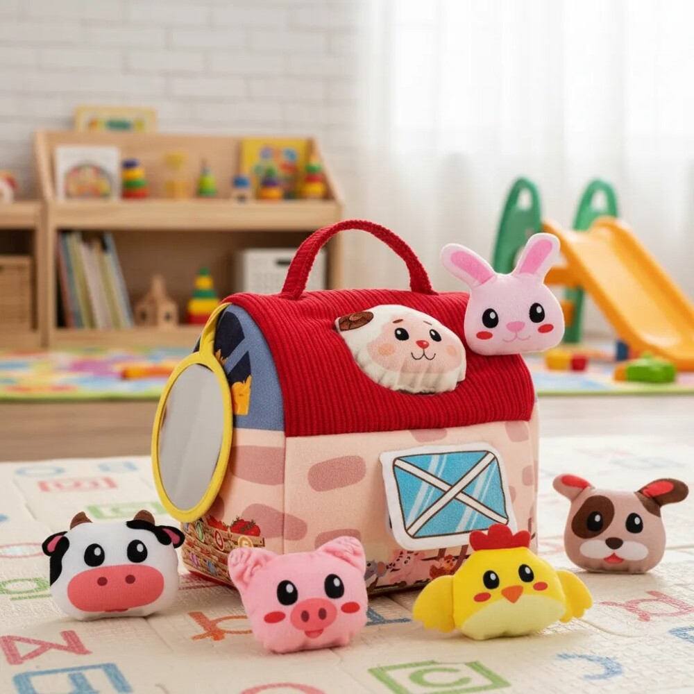 Set Peluches Granja Bebé Montessori Set Peluches Granja Bebé Montessori