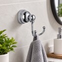 Perchero Gancho Doble Metalico Cromado de Baño para Amurar Perchero Gancho Doble Metalico Cromado de Baño para Amurar