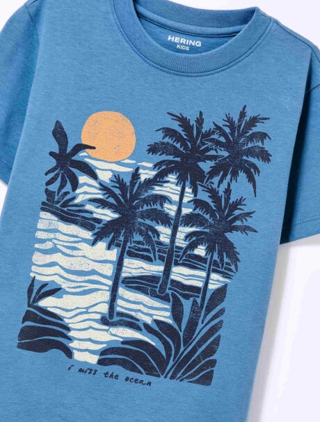 CONJUNTO INFANTIL CON ESTAMPADO AZUL