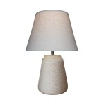 LAMPARA DE MESA CERAMICA D25x40CM BLANCO/MARRON LAMPARA DE MESA CERAMICA D25x40CM BLANCO/MARRON