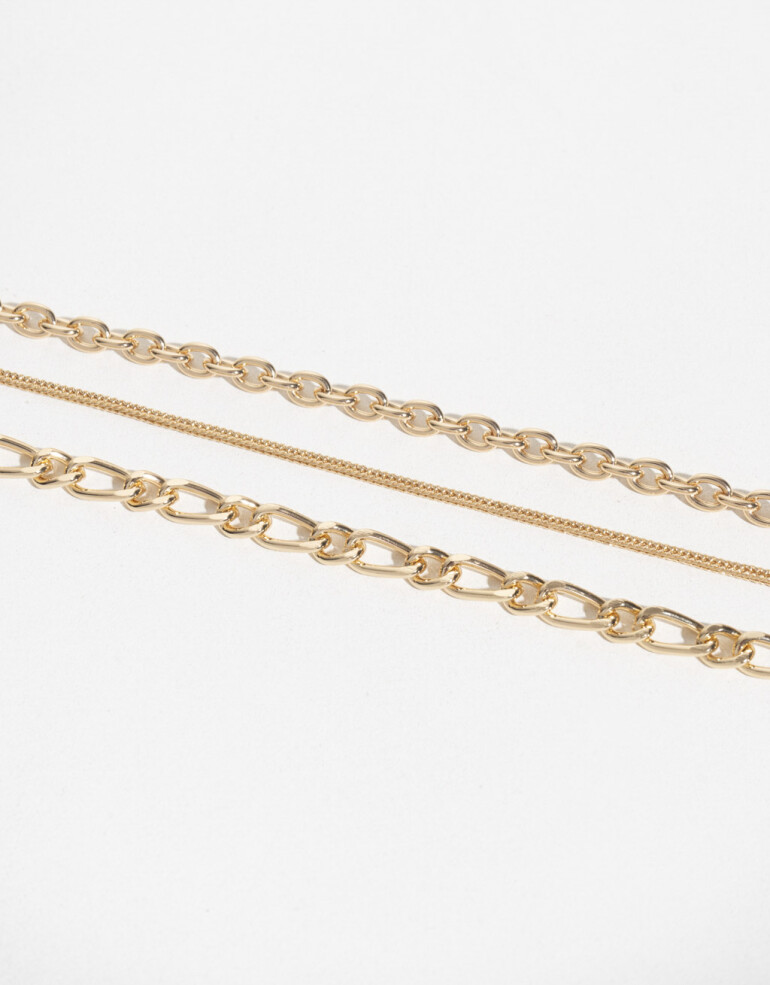 Pulseras Flexibles Sets Metal Set De Pulseras De Metal - Dorado