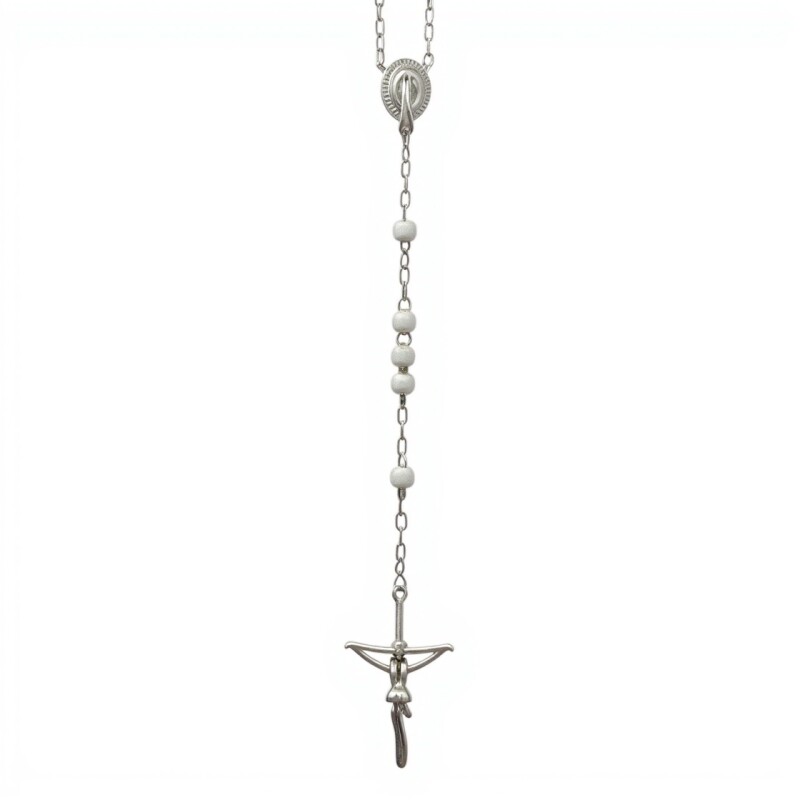 Rosario Virgen Milagrosa - Plata 925 - Sin Piedra - RO3003 sinpiedra