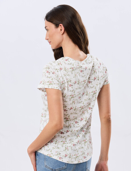 REMERA ESTAMPADA DE ALGODÓN Blanco