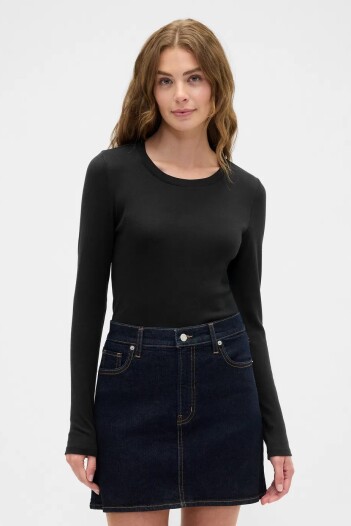 Remera Manga Larga Mujer Black 1