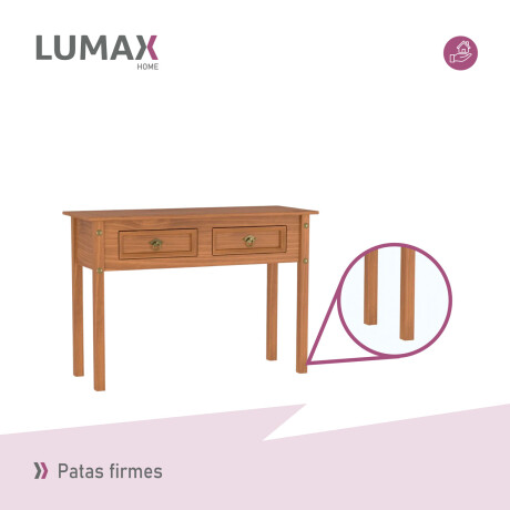Aparador Recibidor Lumax Mesa de Arrime 2 cajones Madera Maciza Aparador Recibidor Lumax Mesa de Arrime 2 cajones Madera Maciza