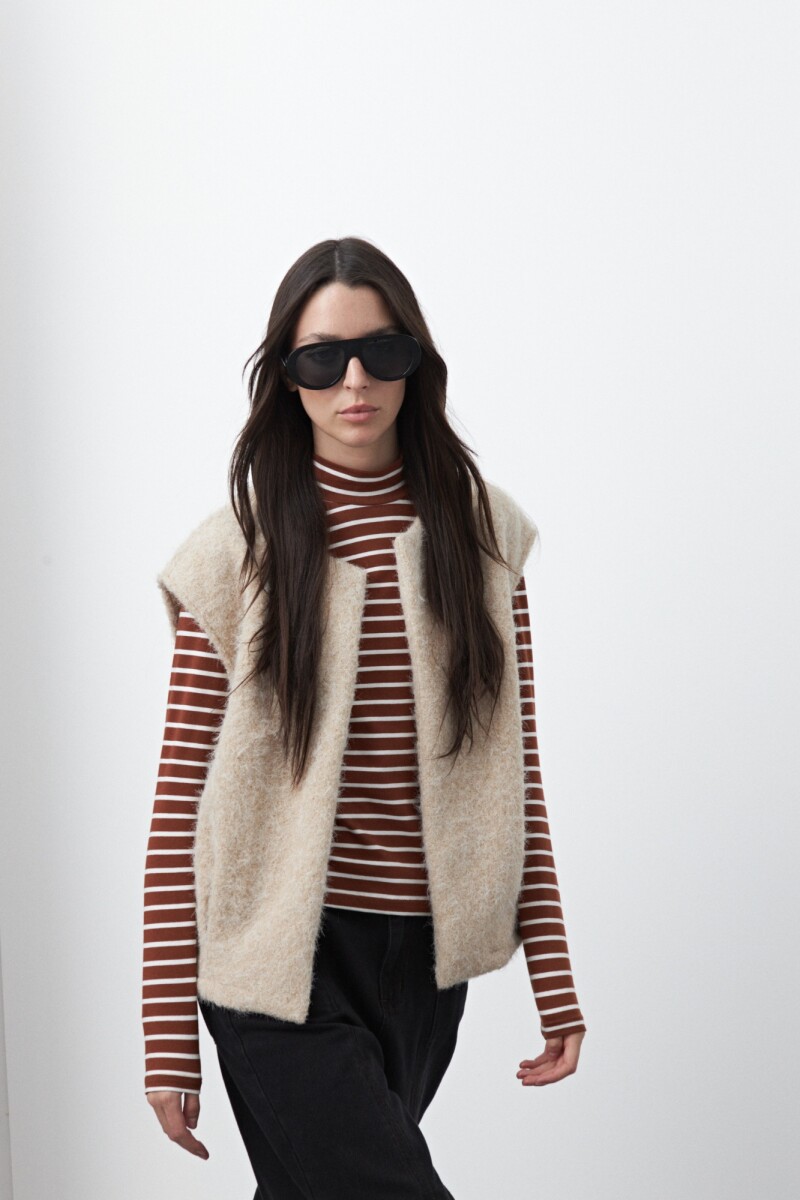 CHALECO MAGLIA Beige