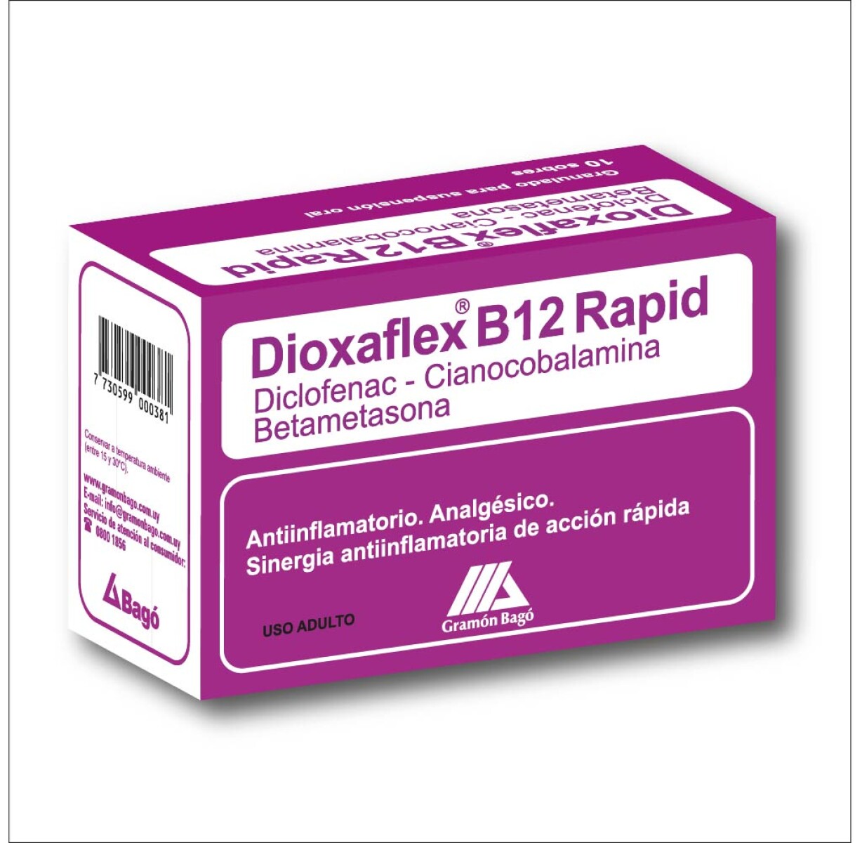 Dioxaflex B12 Rapid 10 Sobres 