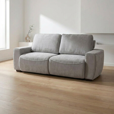 Sofá Adan (Retráctil) - Tela Microfibra - 2 módulos 12073 (Greige)