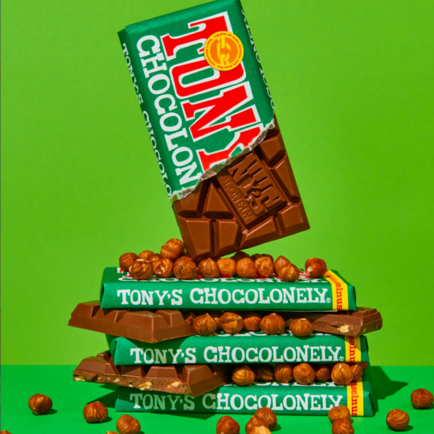 Tony's Chocolonely con leche y avellana
