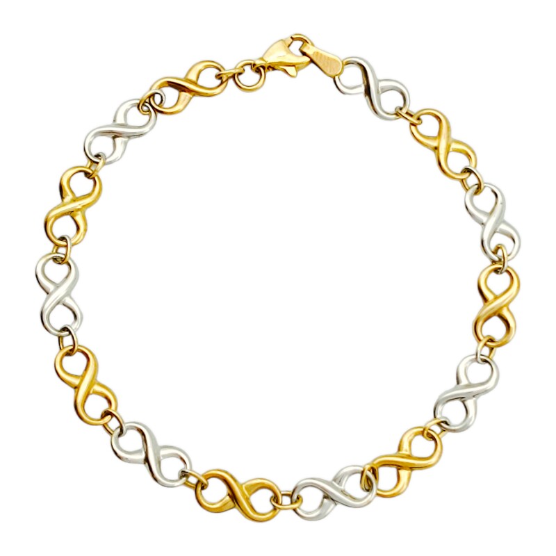 Pulsera Infinito-Oro bajo-Sin Piedra-PU8008 sinpiedra