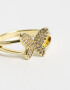 Anillos Chicos Mariposas Anillo Con Strass - Dorado