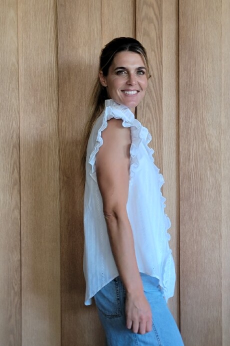 Chaleco Coco Broderie Blanco