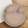 Plato con divisiones ventosa MinikOiOi beige