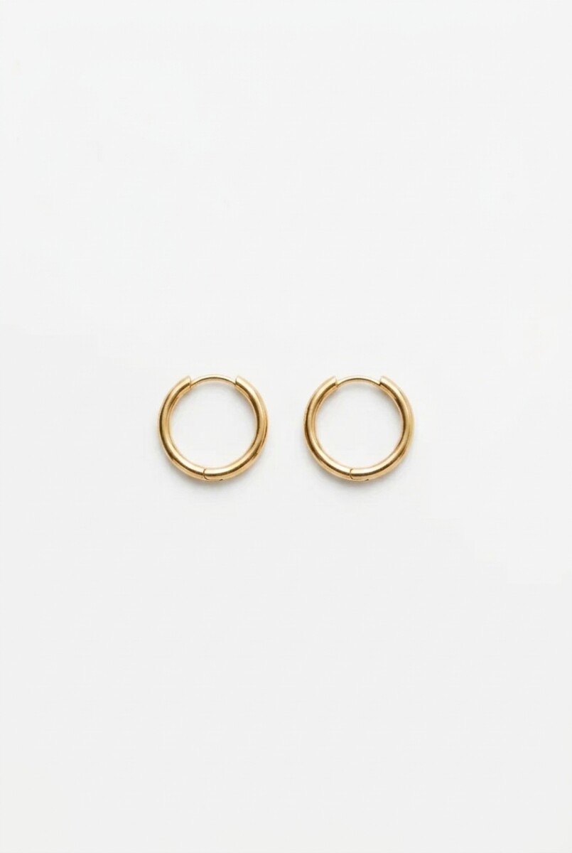 Aros acero small - dorado 