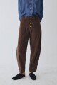 PANTALON BARREL CORDEROY Chocolate