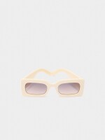 Gafas De Sol Rectangulares beige