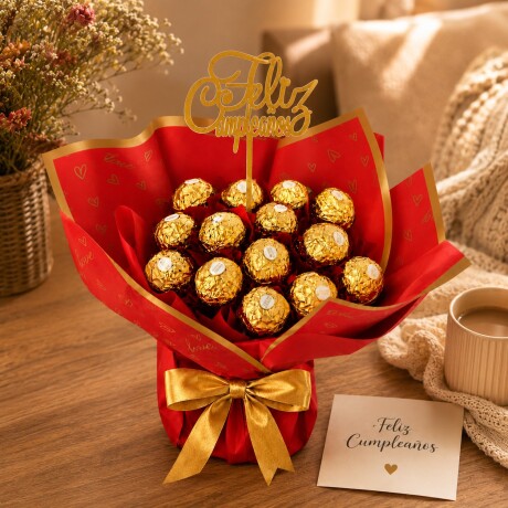 Ramo de Ferrero Rocher para Cumpleaños Ramo de Ferrero Rocher para Cumpleaños