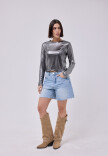 Remera Night Plateado