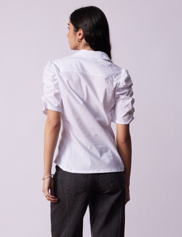 Camisa Frunce BLANCO