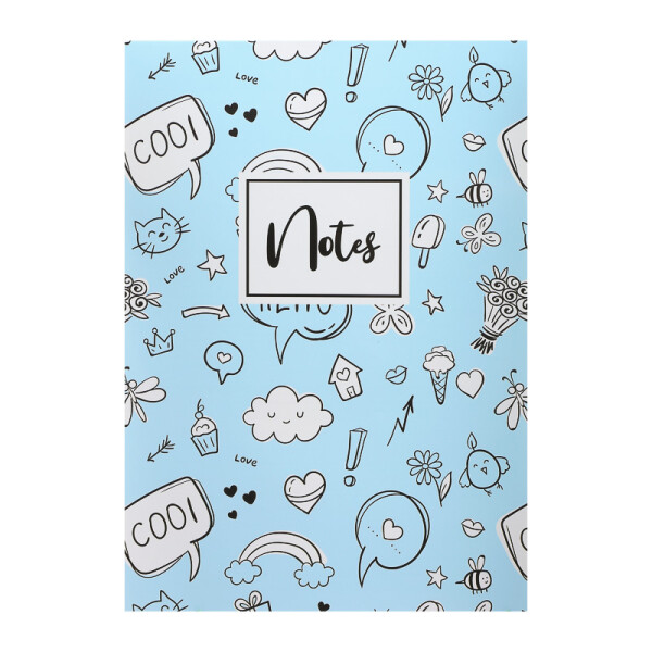 Cuaderno de notas A4 celeste