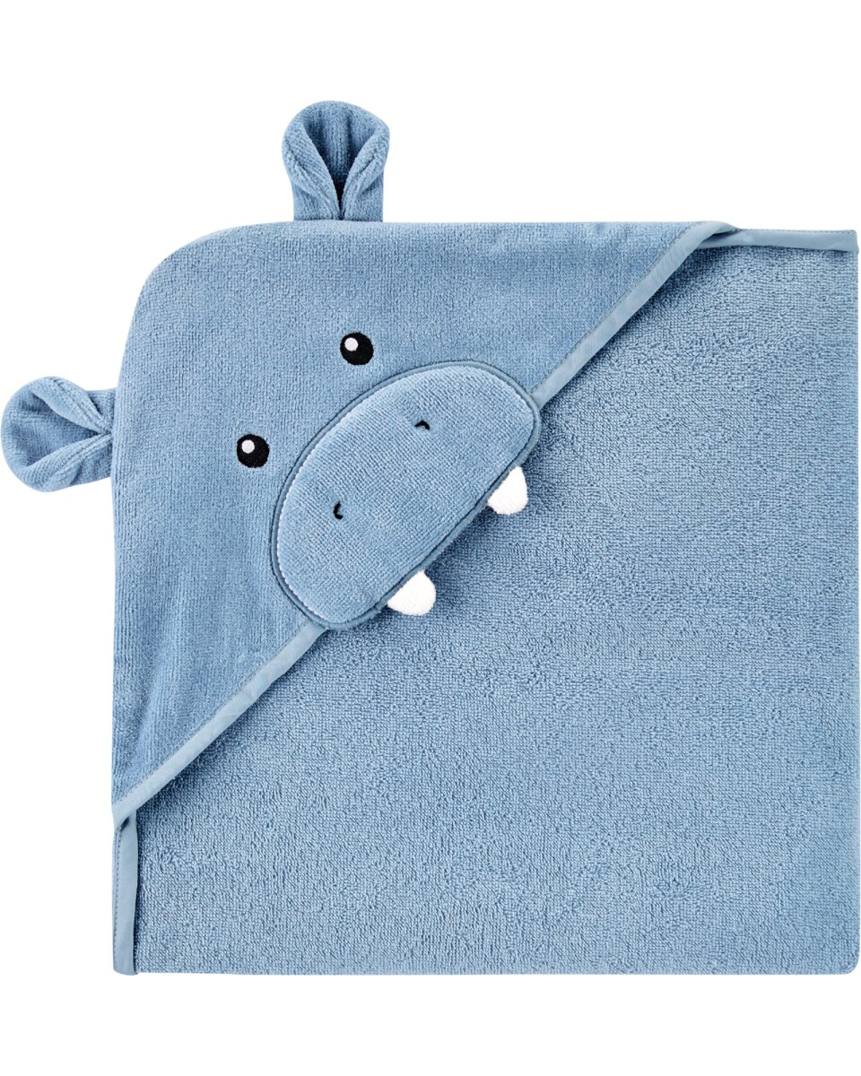 Toalla de algodón con capucha diseño hipopótamo 