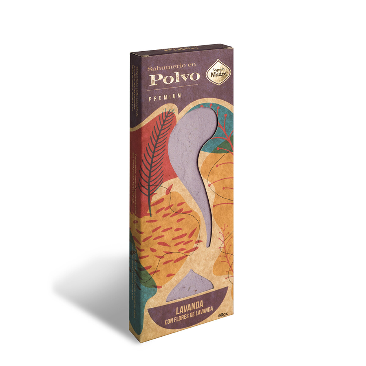 SAHUMERIO EN POLVO SAGRADA MADRE 60GR - Lavanda 