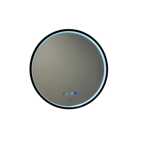 Espejo LED 60 cm negro con desempañador cinta led silicona Espejo Led 60 Cm Negro Con Desempañador Cinta Led Silicona