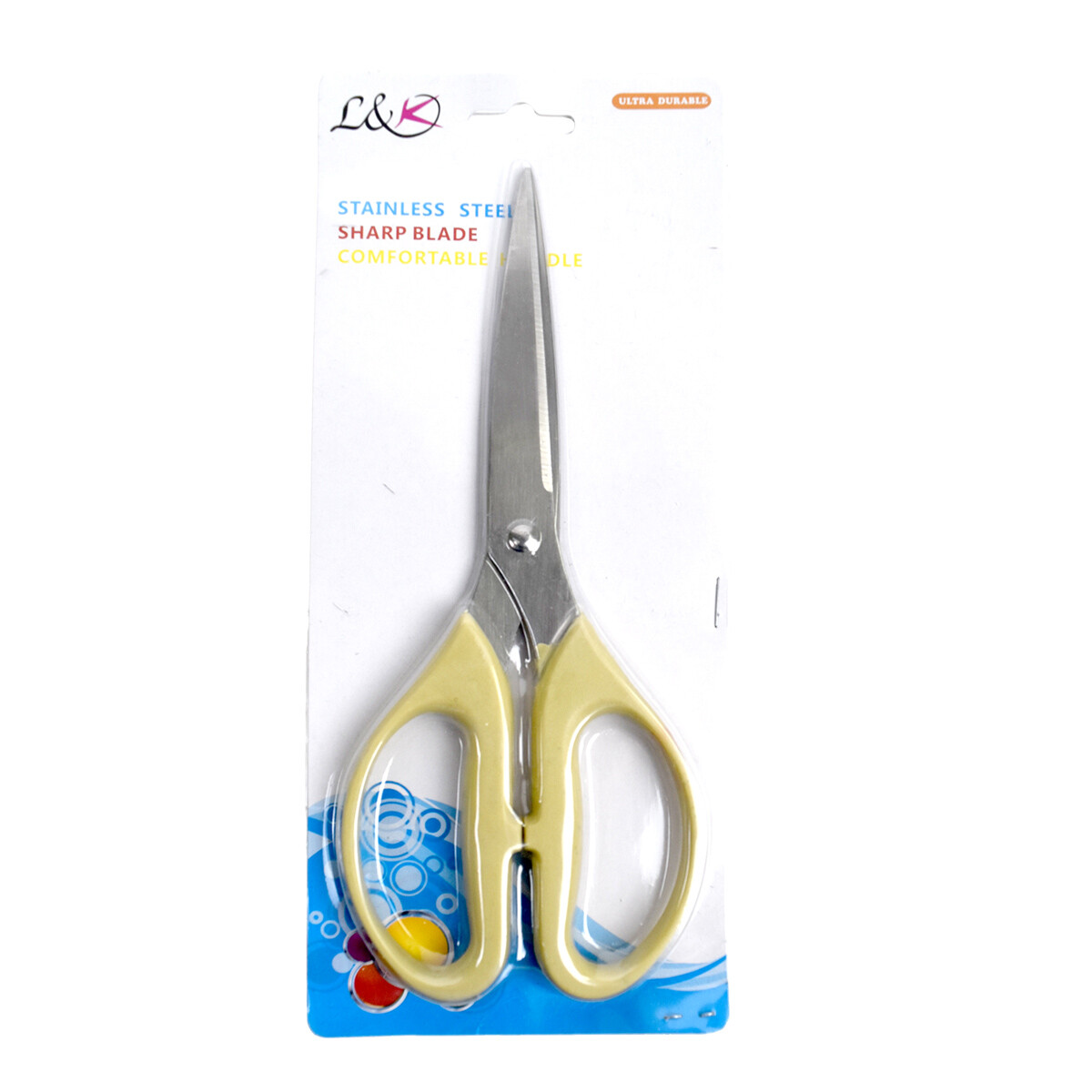 TIJERA COSTURA MANGO PLASTICO BLISTER 