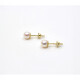 5.5 Mm Caravanas En Oro 18K Y Perlas De Cultivo 5.5 Mm Caravanas En Oro 18K Y Perlas De Cultivo