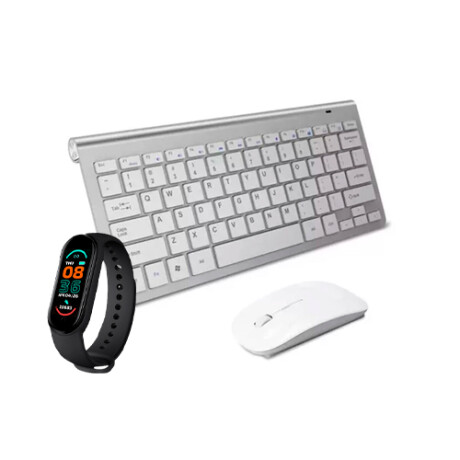 Kit Teclado + Mouse Inalambricos Wirless Finos + Smartwatch Kit Teclado + Mouse Inalambricos Wirless Finos + Smartwatch