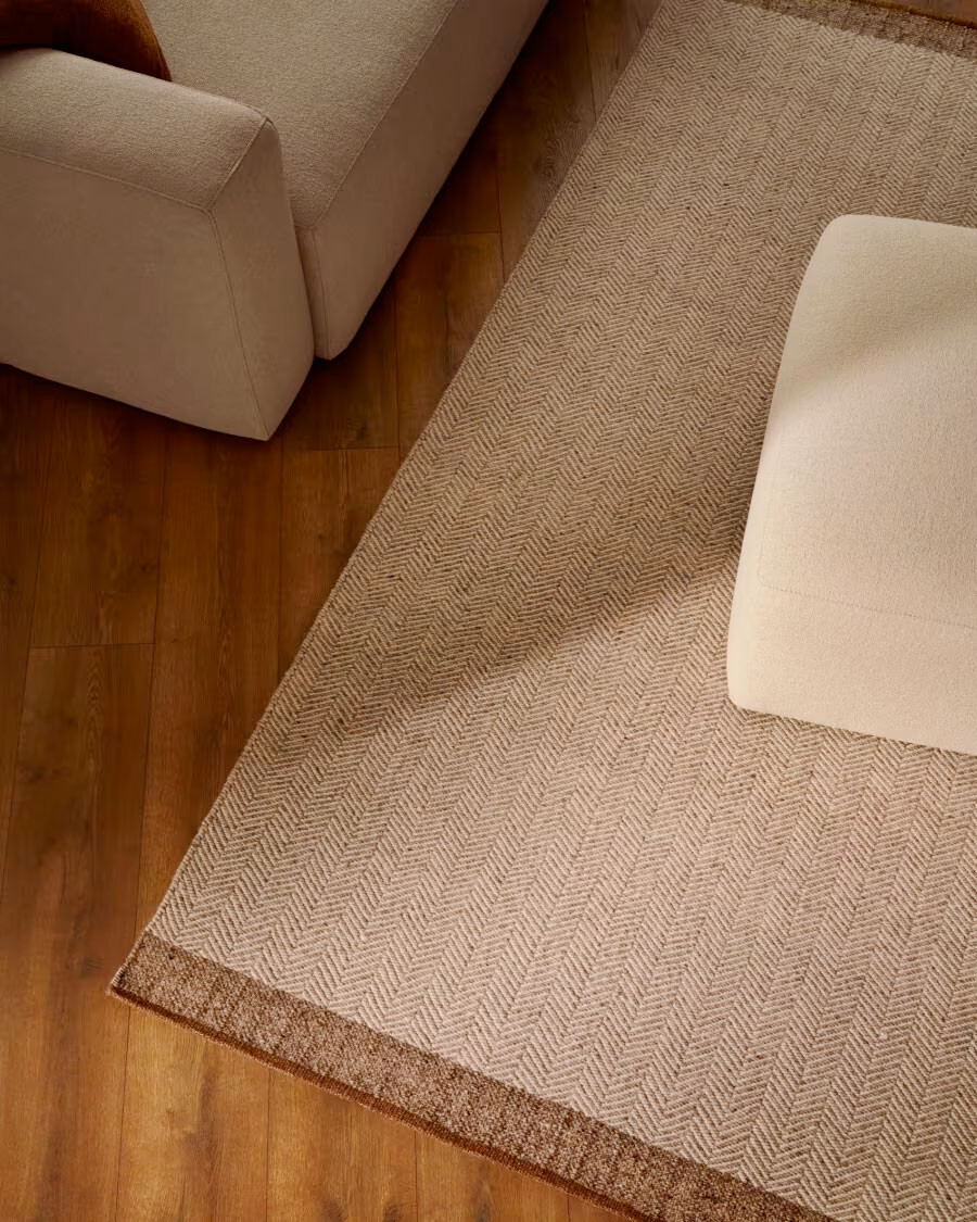 Alfombra jacquard de lana beige Nifelia, 200 x 300 cm Alfombra jacquard de lana beige Nifelia, 200 x 300 cm