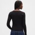 INTL LS MOD RIB CROP TEE BLACK