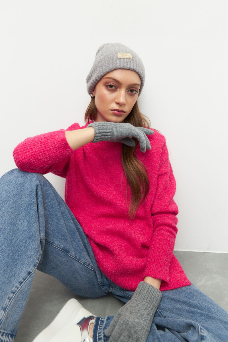 GUANTES MOIRANA Gris Melange