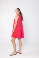 Vestido Tanquin SS25 Fucsia y rojo