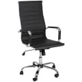 Silla de oficina giratoria eco cuero Negro