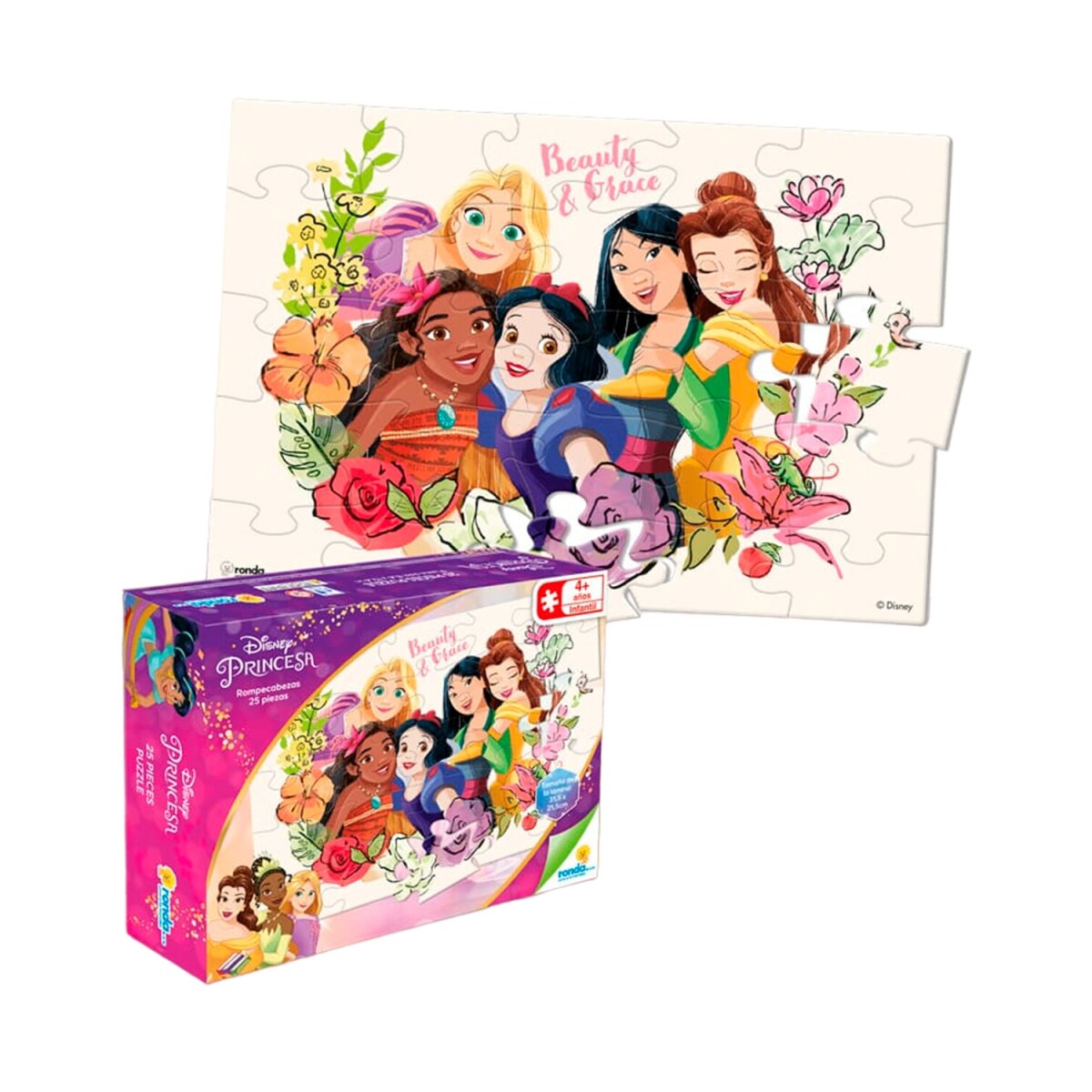 Puzzle Ronda Disney Princesas x 25 piezas 
