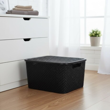 Caja ratán 15 lts NEGRO