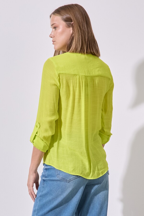 Blusa Botones Nudo VERDE CLARO