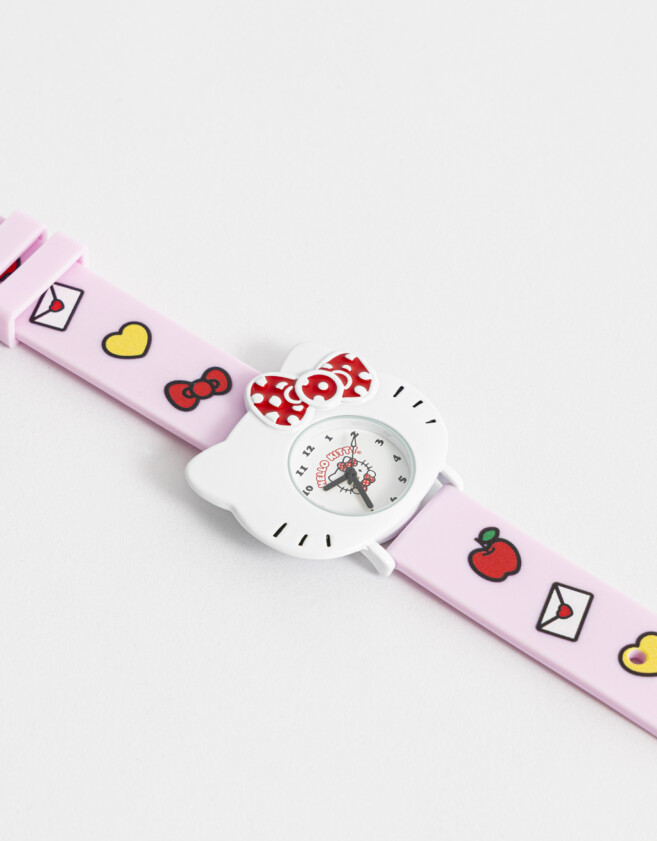 Relojes Infantiles Reloj Analógico 3d "hello Kitty" - Rosa Claro