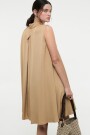 VESTIDO CORTO CON CUELLO Camel