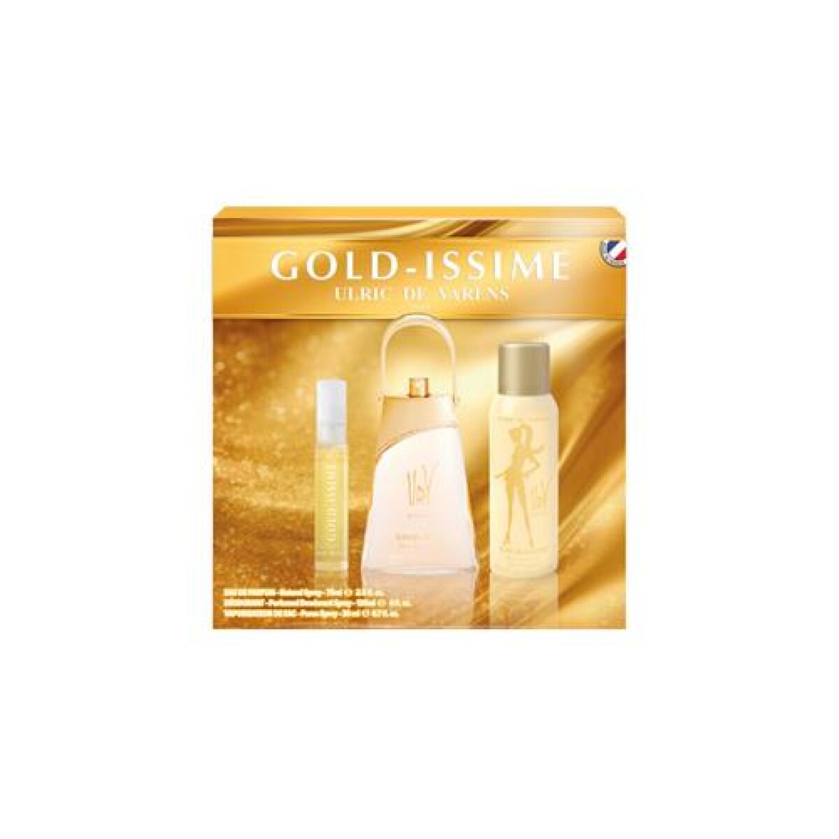 Ulric De Varens Coffret Gold-Issime EDP 75 ml + Deo 125 + EDP 20 ml 
