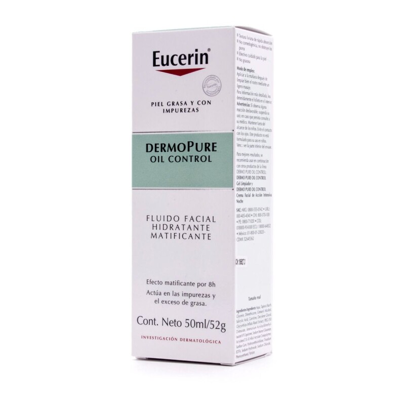Eucerin Dermopure Fluido Facial Matificante 50 Ml. Eucerin Dermopure Fluido Facial Matificante 50 Ml.