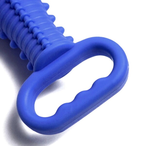 Juguete Largo Perro Doble Agarre Chifle Mordible Resistente Color Variante Azul