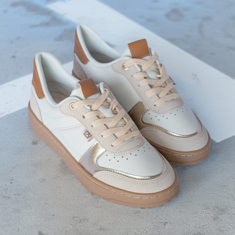Calzado deportivo Dama Piccadilly OFF WHITE/GOLD/BROWN