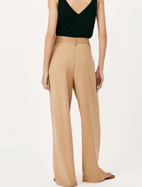 PANTALÓN RECTO DE TALLE ALTO BEIGE