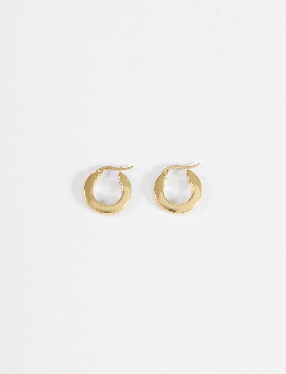 Aros geométricos 2 cm acero - dorado 