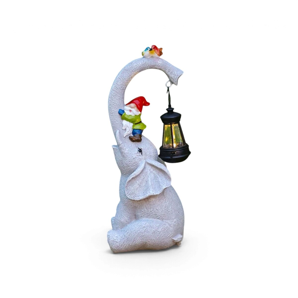 Farol De Jardín Hathi Luz Solar - Con gnomo 