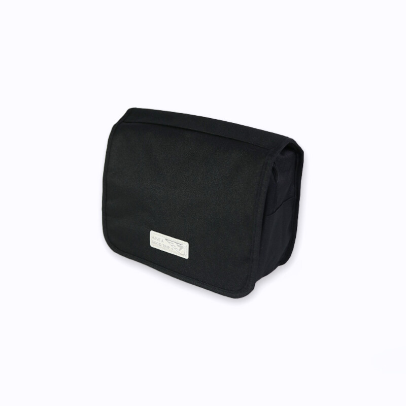 NECESER NEGRO P/VIAJE 24X10X18CM Unica