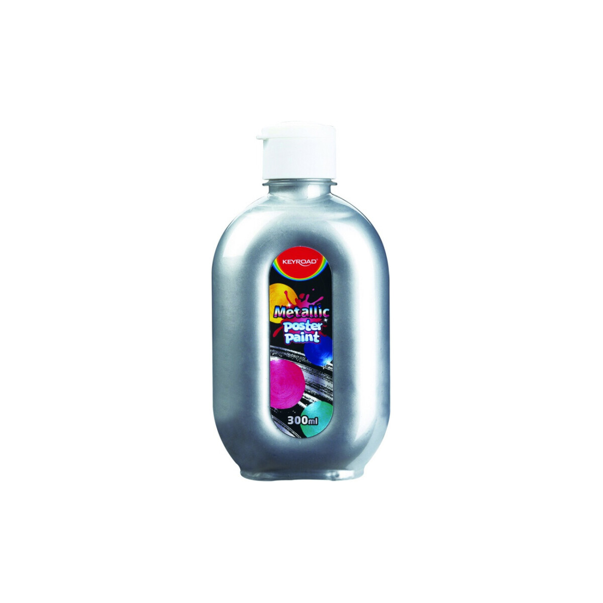 Tempera Keyroad 300 ml Metalica - Plateada 